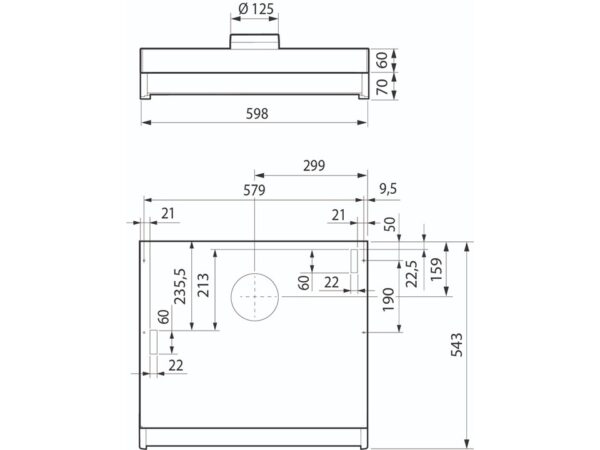 Monolit 60cm hvit EC 326901 målskisse